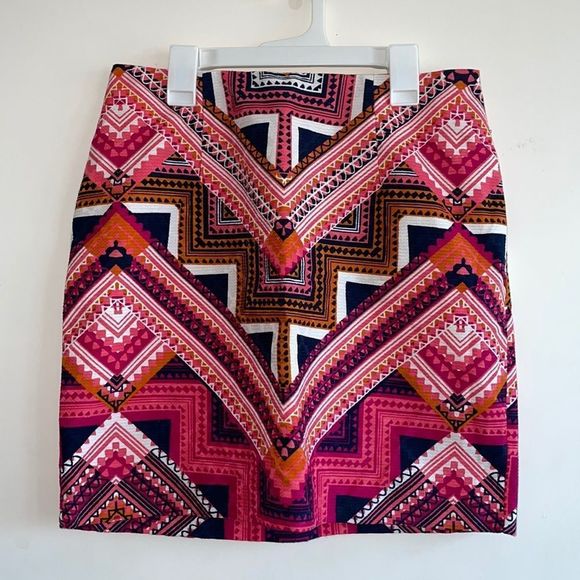 Merona Geo Print Skirt Size 6 - Picture 1 of 4